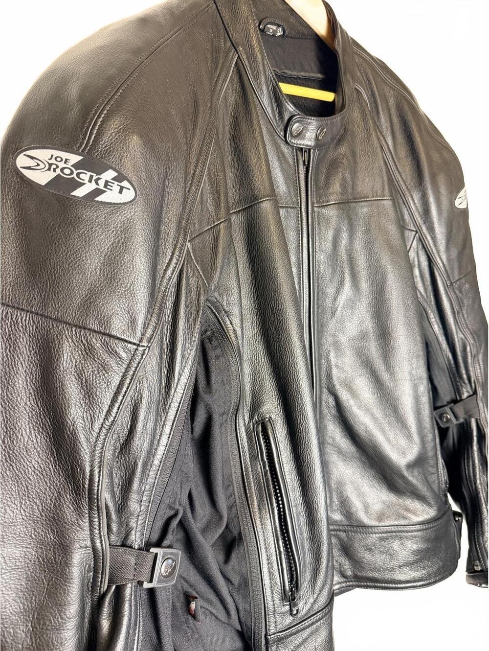 Joe Rocket Black Leather Motorcycle Jacket Style 3XL Men's - Picture 4 of 6